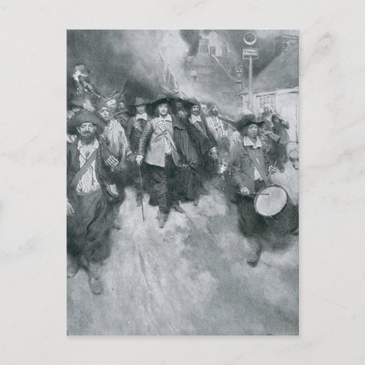 Die Verbrennung von Jamestown Postkarte (Vorderseite)