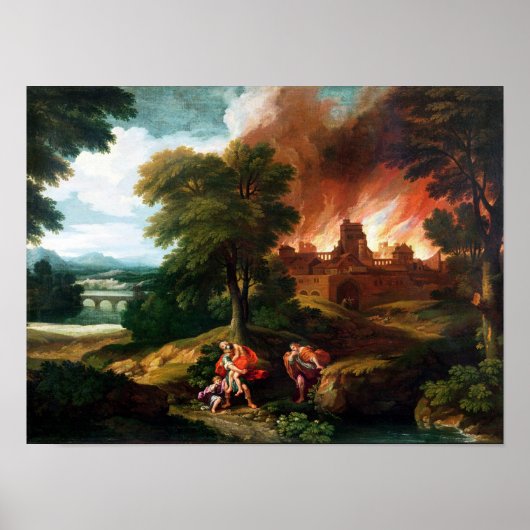 Die Verbrennung von Troja Poster (Vorne)