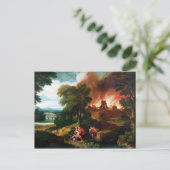 Die Verbrennung von Troja Postkarte (Stehend Vorderseite)