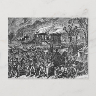 Die Verbrennung Washingtons, 1814 Postkarte