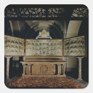 Die "Verduner Altar" mit Paneelen Quadratischer Aufkleber