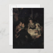 Die Verehrung der Hirten, Detail, 1646 Postkarte (Vorne/Hinten)