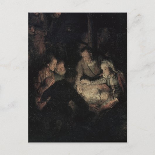 Die Verehrung der Hirten, Detail, 1646 Postkarte (Vorderseite)