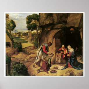 Die Verehrung der Hirten, Giorgione Poster