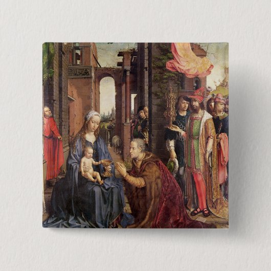 Die Verehrung der Könige Button (Vorderseite)