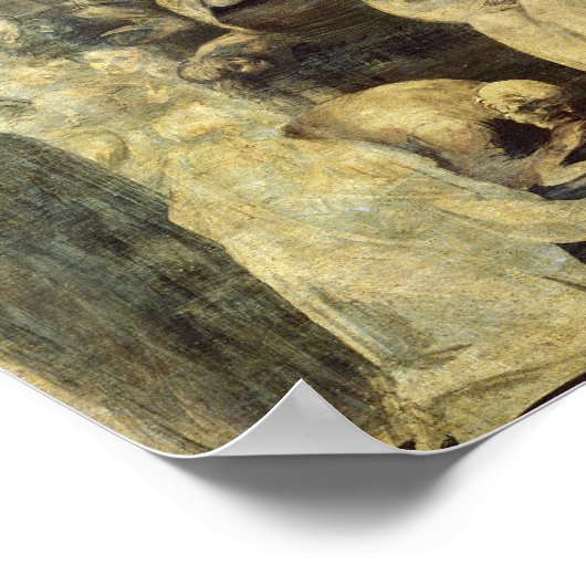 Die Verehrung der Magi, 1481-2 Poster (Ecke)