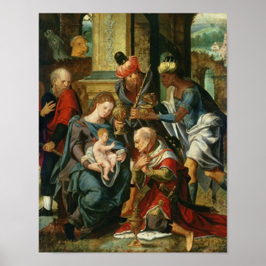 Die Verehrung der Magi, 1530 Poster (Vorne)