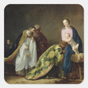 Die Verehrung der Magi, 1638 Quadratischer Aufkleber