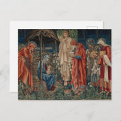 Die Verehrung der Magi durch Edward Burne-Jones Postkarte (Vorne/Hinten)