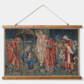 Die Verehrung der Magi durch Edward Burne-Jones Wandteppich Mit Holzrahmen (Vorne)