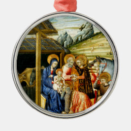 Die Verehrung der Magi durch Giovanni di Paolo Ornament Aus Metall