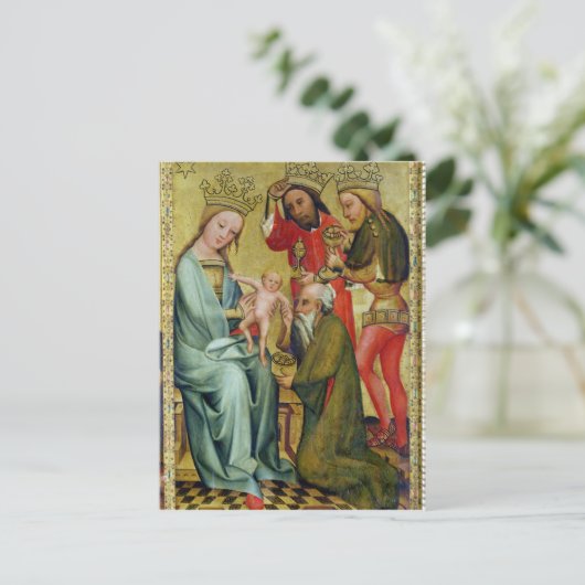 Die Verehrung der Magi Postkarte (Stehend Vorderseite)