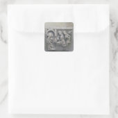 Die Verehrung der Magi Quadratischer Aufkleber (Tasche)