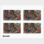 Die Verehrung der Magi Rechteckiger Aufkleber (Blatt)