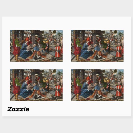 Die Verehrung der Magi Rechteckiger Aufkleber (Blatt)