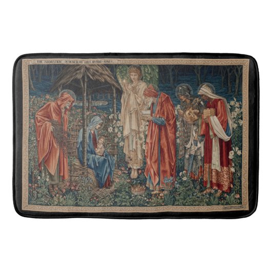 Die Verehrung der Magi (von Edward Burne-Jones) Badematte (Vorderseite)