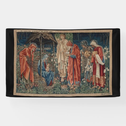 Die Verehrung der Magi (von Edward Burne-Jones) Banner (Horizontal)