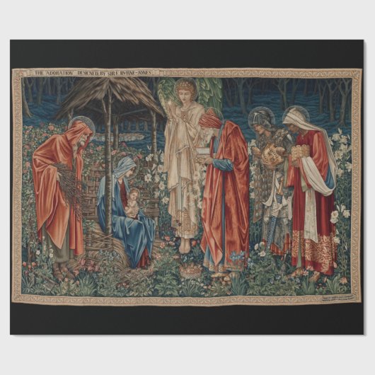 Die Verehrung der Magi (von Edward Burne-Jones) Geschenkpapier (Flach)