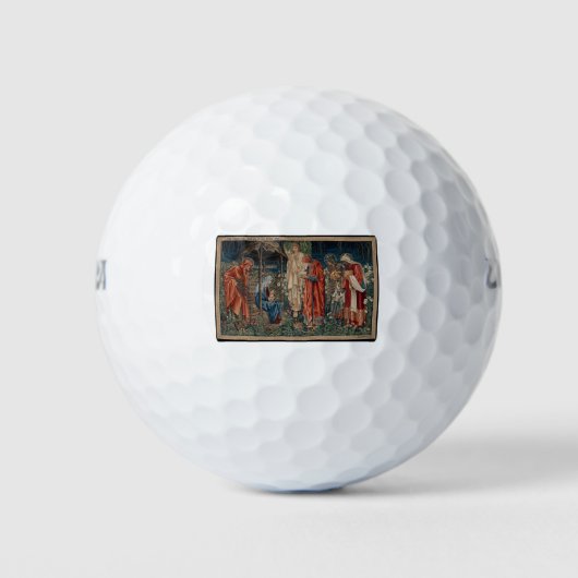 Die Verehrung der Magi (von Edward Burne-Jones) Golfball (Vorderseite)