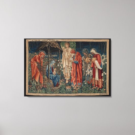 Die Verehrung der Magi (von Edward Burne-Jones) Leinwanddruck (Vorderseite)