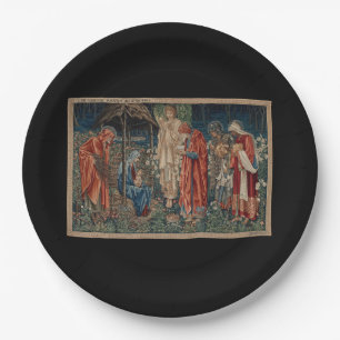 Die Verehrung der Magi (von Edward Burne-Jones) Pappteller