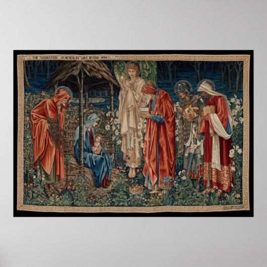 Die Verehrung der Magi (von Edward Burne-Jones) Poster (Vorne)