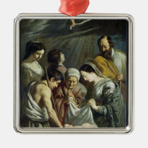 Die Verehrung der Schäfer, c.1630-32 Ornament Aus Metall