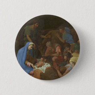Die Verehrung der Schäfer circa 1653 Button