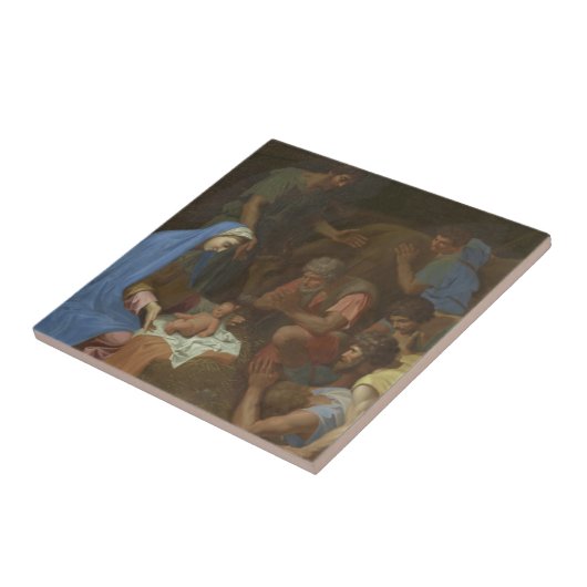 Die Verehrung der Schäfer circa 1653 Fliese (Seite)