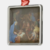 Die Verehrung der Schäfer circa 1653 Silbernes Ornament (Links)