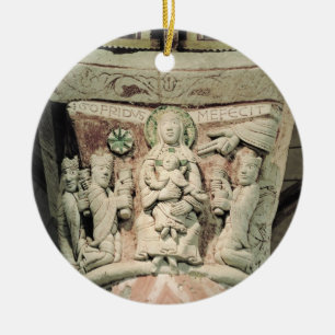 Die Verehrung der Weisen, Spalten-Hauptstadt Keramik Ornament