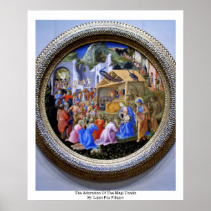 Die Verehrung der Weisen TondoBy Lippi Fra Filipo Poster