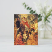 Die Verehrung des Eucharisten durch Jacob Jordaens Postkarte (Stehend Vorderseite)