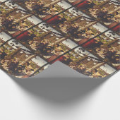 Die Verehrung des Kindes mit Heiligen und Spendern Geschenkpapier (Ecke)