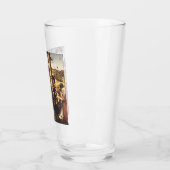 Die Verehrung des Kindes mit Heiligen und Spendern Glas (Links)