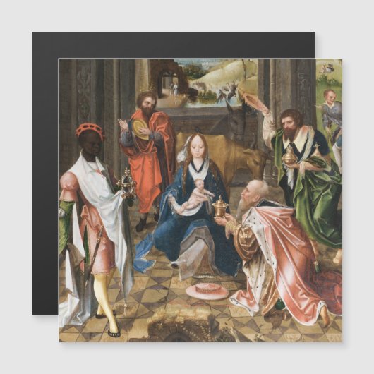 Die Verehrung des Magi-jesus-Urlaubs Magnetkarte (Vorne/Hinten)