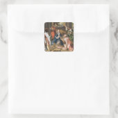Die Verehrung des Magi-jesus-Urlaubs Quadratischer Aufkleber (Tasche)