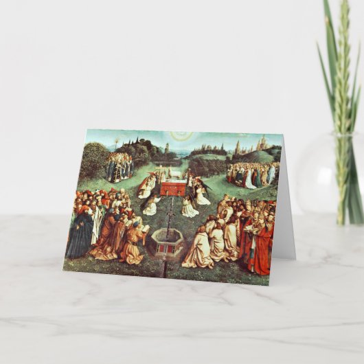 Die Verehrung des mystischen Lamms durch Eyck Hube Karte (Vorderseite)