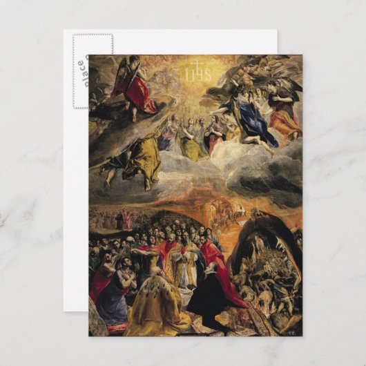 Die Verehrung des Namens Jesus, c.1578 Postkarte (Vorne/Hinten)