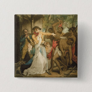 Die vereinbarende Familie angegriffen von den Button