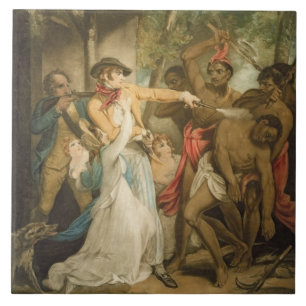 Die vereinbarende Familie angegriffen von den Fliese
