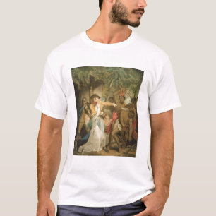 Die vereinbarende Familie angegriffen von den T-Shirt