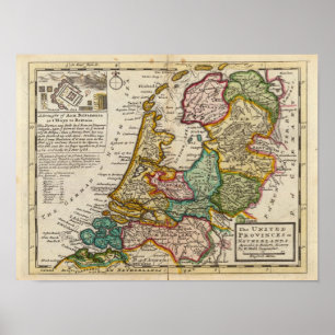 Die vereinigten Provinzen oder die Niederlande Poster