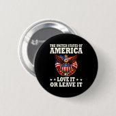 Die vereinigten staaten von amerika lieben oder ve button (Vorne & Hinten)