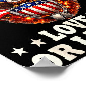 Die Vereinigten Staaten von Amerika Lieben oder ve Poster (Ecke)