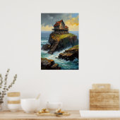 Die verfallenden Echos eines alten Holzhauses Poster (Küche)