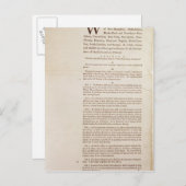 Die Verfassung der Staaten von 1787 Postkarte (Vorne/Hinten)