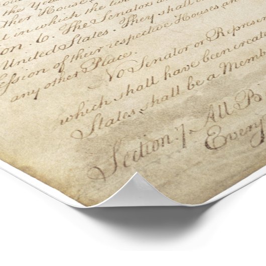 Die Verfassung der USA Poster (Ecke)