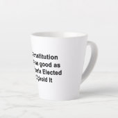 Die Verfassung für die Tasse des Kaffees ist nur g (Rechte Ecke)