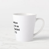 Die Verfassung für die Tasse des Kaffees ist nur g (Rechts)